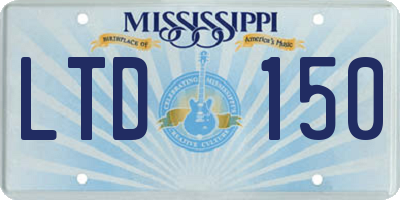 MS license plate LTD150
