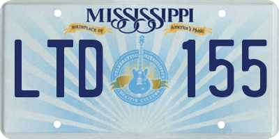 MS license plate LTD155