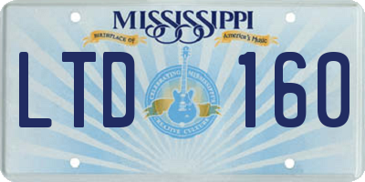 MS license plate LTD160