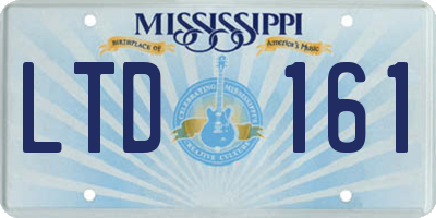 MS license plate LTD161