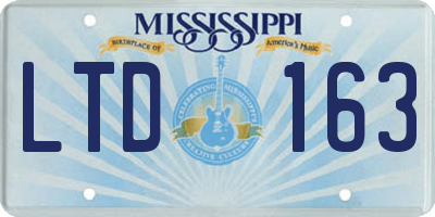 MS license plate LTD163