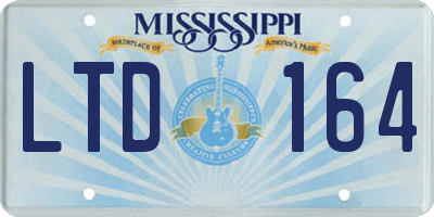 MS license plate LTD164