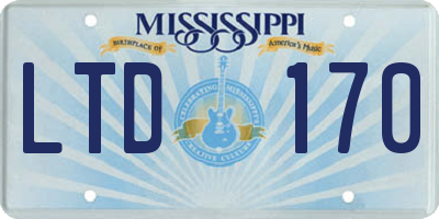 MS license plate LTD170
