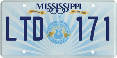 MS license plate LTD171