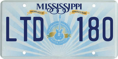 MS license plate LTD180