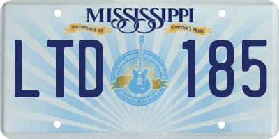 MS license plate LTD185