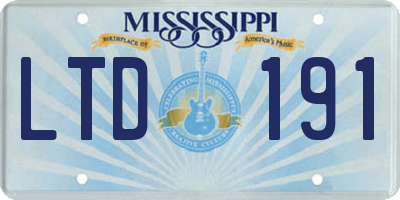 MS license plate LTD191