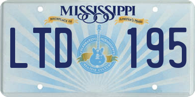MS license plate LTD195