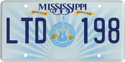 MS license plate LTD198
