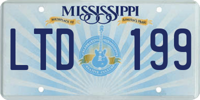 MS license plate LTD199