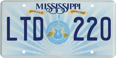 MS license plate LTD220