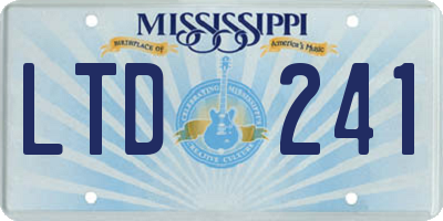 MS license plate LTD241