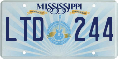 MS license plate LTD244