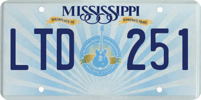 MS license plate LTD251
