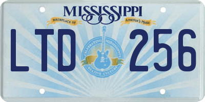 MS license plate LTD256