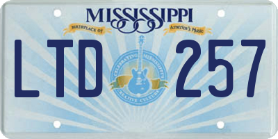 MS license plate LTD257