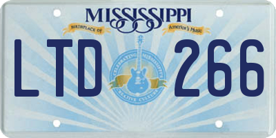 MS license plate LTD266