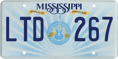 MS license plate LTD267