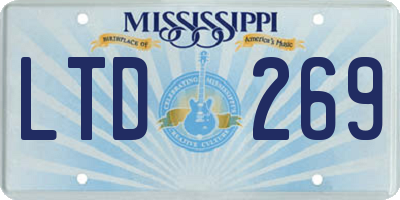 MS license plate LTD269