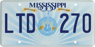 MS license plate LTD270