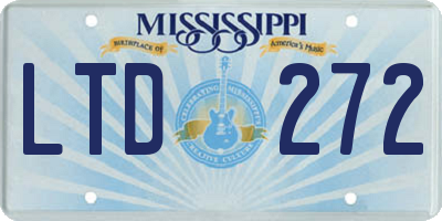 MS license plate LTD272