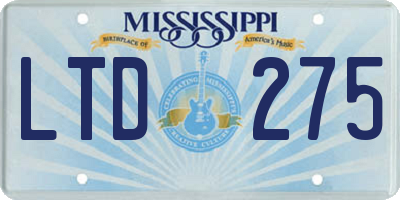 MS license plate LTD275