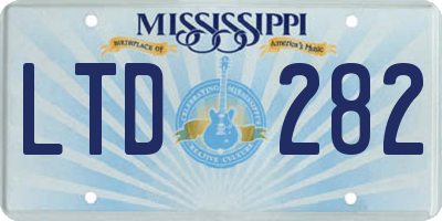 MS license plate LTD282