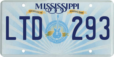 MS license plate LTD293