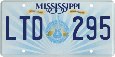 MS license plate LTD295