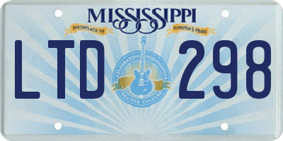 MS license plate LTD298