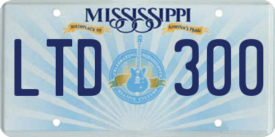 MS license plate LTD300