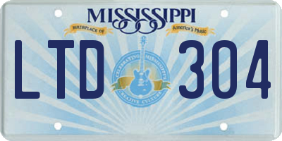 MS license plate LTD304