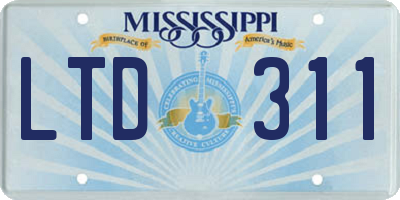 MS license plate LTD311
