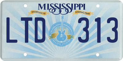 MS license plate LTD313