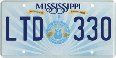 MS license plate LTD330