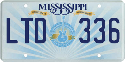 MS license plate LTD336