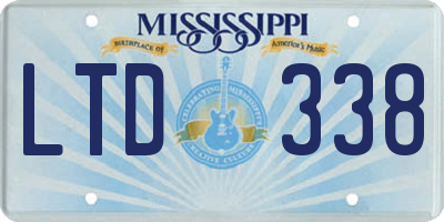 MS license plate LTD338