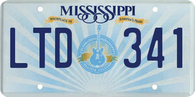 MS license plate LTD341