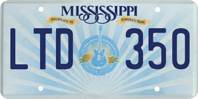 MS license plate LTD350