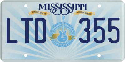 MS license plate LTD355