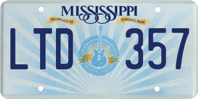 MS license plate LTD357