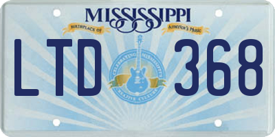 MS license plate LTD368