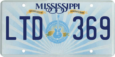 MS license plate LTD369