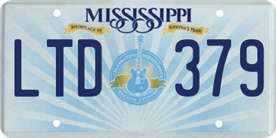 MS license plate LTD379