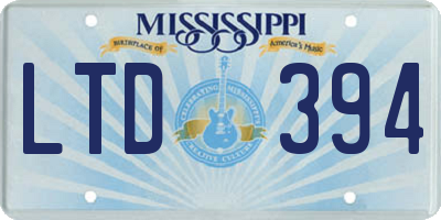 MS license plate LTD394