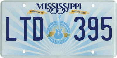MS license plate LTD395