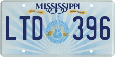 MS license plate LTD396