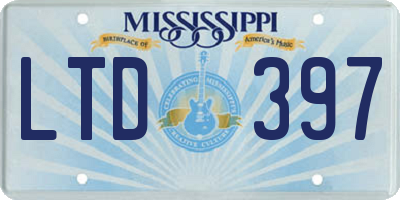 MS license plate LTD397