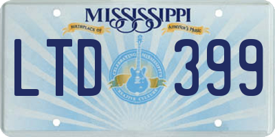 MS license plate LTD399