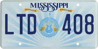MS license plate LTD408